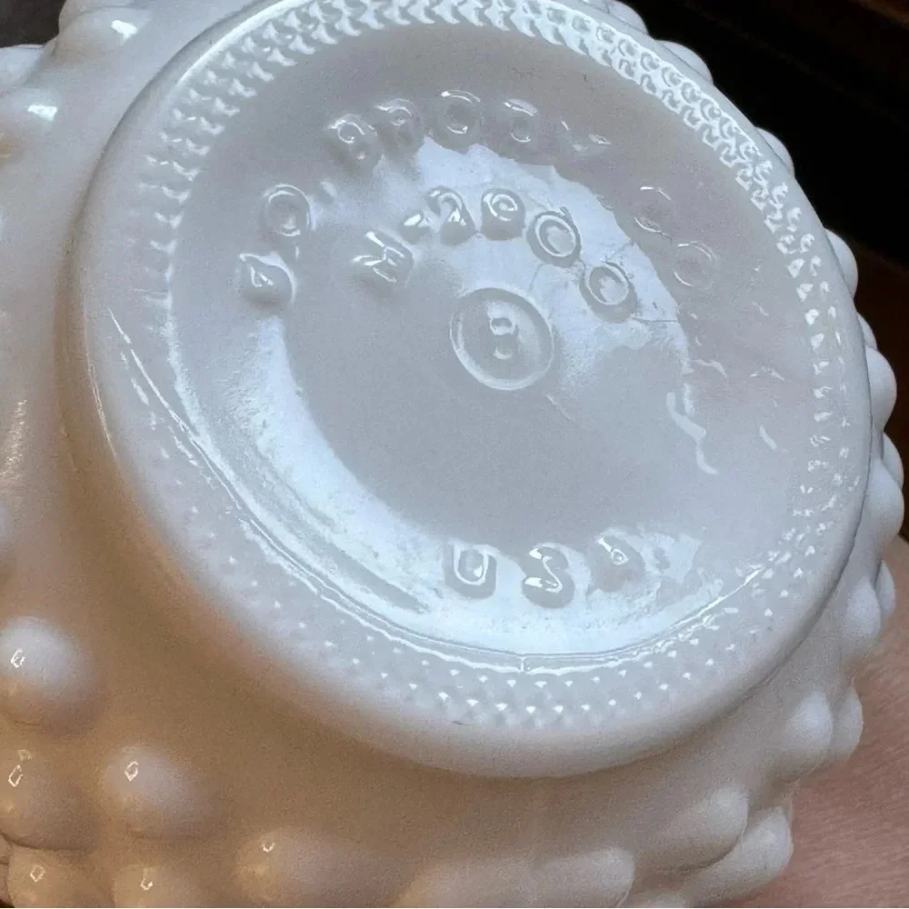 Vintage Milk Glass Hobnail Bud Vase EO Brody Co 2000 Collectible